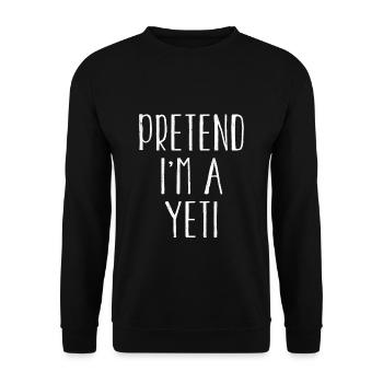Drôle de faire semblant que je suis Yeti Costume pour Halloween - Sweat-shirt Unisexe - noir - Devant - Alina (178cm) & Michal (187cm)