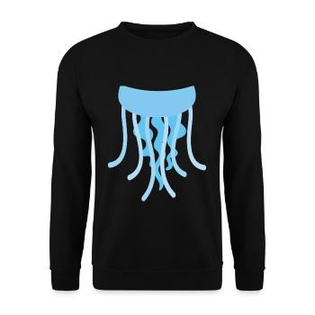Funny Animal Jellyfish Costume For Halloween - Unisex Sweatshirt - black - Front - Alina (178cm) & Michal (187cm)