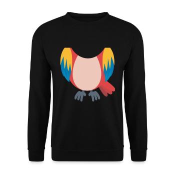 Funny Animal Parrot Costume For Halloween - Unisex Sweatshirt - black - Front - Alina (178cm) & Michal (187cm)