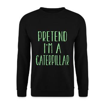 Funny Pretend Caterpillar Costume For Halloween - Unisex Sweatshirt - black - Front - Alina (178cm) & Michal (187cm)