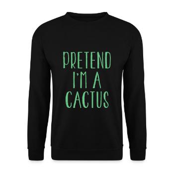 Drôle de prétendant que je suis cactus costume pour Halloween - Sweat-shirt Unisexe - noir - Devant - Alina (178cm) & Michal (187cm)