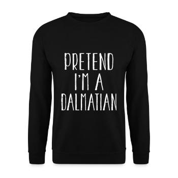 Funny Pretend I'm Dalmatian Costume For Halloween - Unisex Sweatshirt - black - Front - Alina (178cm) & Michal (187cm)