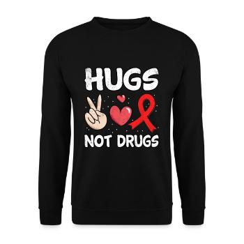 Peace Ribbon Week Awareness In October Kind Hugs - Unisex Pullover - Schwarz - Vorne - Alina (178cm) & Michal (187cm)
