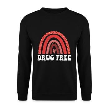 Rainbow Ribbon Week October Substance Red - Unisex Pullover - Schwarz - Vorne - Alina (178cm) & Michal (187cm)