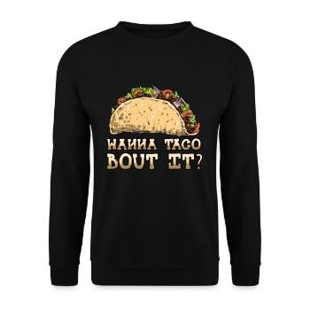 Parlez-en Vintage Mexican Food Mexico Taco - Sweat-shirt Unisexe - noir - Devant - Alina (178cm) & Michal (187cm)