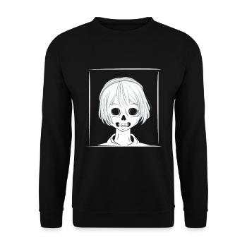 Goth Girl Occult Gothic Halloween - Unisex Pullover - Schwarz - Vorne - Alina (178cm) & Michal (187cm)