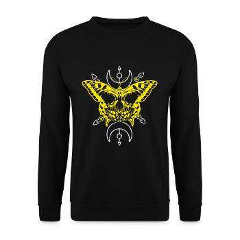 Goblincore Fly Occult Satanic Gothic Halloween - Unisex Pullover - Schwarz - Vorne - Alina (178cm) & Michal (187cm)