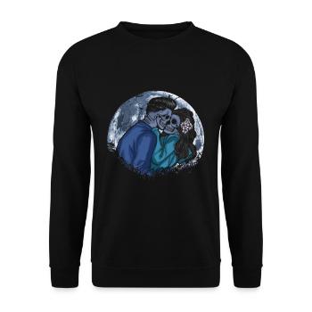 Occult Skeleton Lovers Tarot Gothic Halloween - Unisex Pullover - Schwarz - Vorne - Alina (178cm) & Michal (187cm)