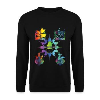 Occult Art Plants Goblincore Gothic Halloween - Unisex Pullover - Schwarz - Vorne - Alina (178cm) & Michal (187cm)