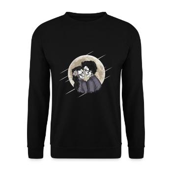 Goth Skeleton Lovers Tarot Gothic Halloween - Unisex Pullover - Schwarz - Vorne - Alina (178cm) & Michal (187cm)