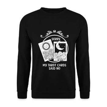 Moon Sun Tarot Card Said No Halloween - Unisex Pullover - Schwarz - Vorne - Alina (178cm) & Michal (187cm)
