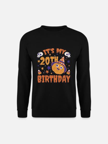 Halloween Cute Pumpkin Trick Treat Naissance Age 20 - Sweat-shirt Unisexe - noir