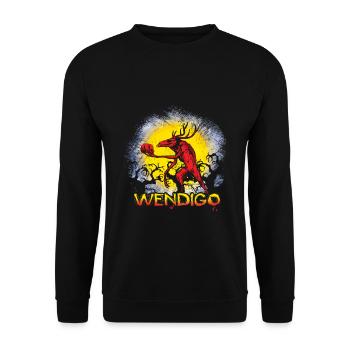 Créature folklorique Wendigo Forest Halloween Cryptid - Sweat-shirt Unisexe - noir - Devant - Alina (178cm) & Michal (187cm)