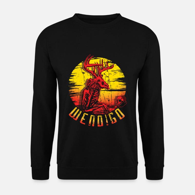 Wendigo Folk Creature Halloween Cryptid - Unisex Sweatshirt - black