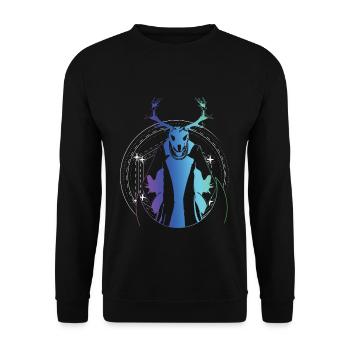 Wendigo Folk Creature Forest Devil Cryptid - Unisex Sweatshirt - black - Front - Alina (178cm) & Michal (187cm)