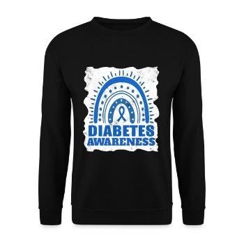 Novembre Mois de sensibilisation au diabète arc-en-ciel - Sweat-shirt Unisexe - noir - Devant - Alina (178cm) & Michal (187cm)