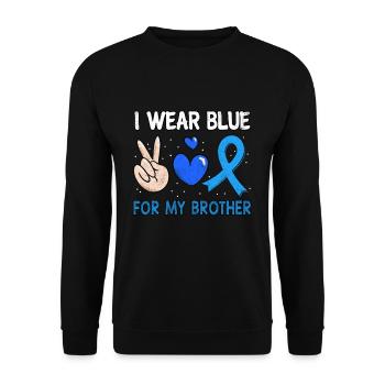 En novembre Blue For Brother Sensibilisation au diabète - Sweat-shirt Unisexe - noir - Devant - Alina (178cm) & Michal (187cm)