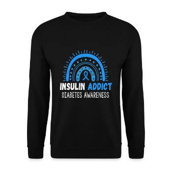 Blue November Insulin Diabetes Awareness Month - Unisex Pullover - Schwarz - Vorne - Alina (178cm) & Michal (187cm)