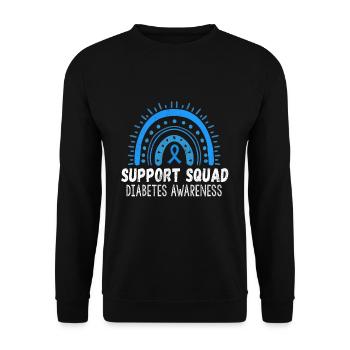 Novembre bleu Soutien Mois de sensibilisation au diabète - Sweat-shirt Unisexe - noir - Devant - Alina (178cm) & Michal (187cm)