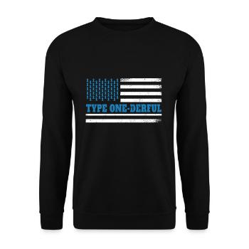 Flag November Type 1 Diabetes Awareness Month - Unisex Pullover - Schwarz - Vorne - Alina (178cm) & Michal (187cm)