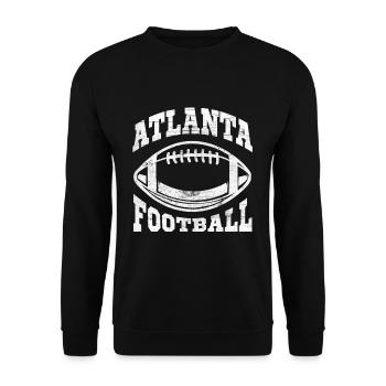 Game Sports Foot Ball Fan City Atlanta - Unisex Pullover - Schwarz - Vorne - Alina (178cm) & Michal (187cm)