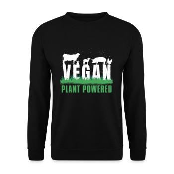 Animaux de ferme Légumes Végétarien Végétalien - Sweat-shirt Unisexe - noir - Devant - Alina (178cm) & Michal (187cm)