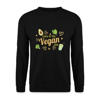 Avocado Heart Vegetable Végétarien Venez à Vegan - Sweat-shirt Unisexe - noir - Devant - Alina (178cm) & Michal (187cm)
