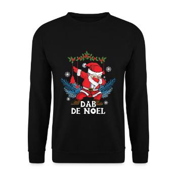 December Christmas Dab Dabbing Santa Christmas - Unisex Pullover - Schwarz - Vorne - Alina (178cm) & Michal (187cm)