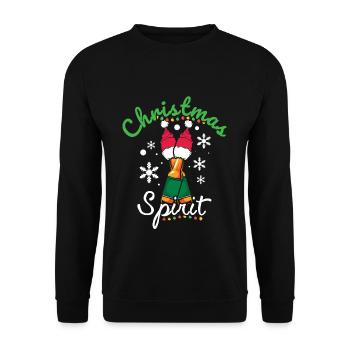 December Drink Beer Lover Spirit Santa Christmas - Unisex Pullover - Schwarz - Vorne - Alina (178cm) & Michal (187cm)