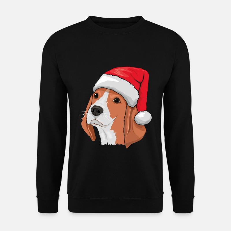December 2022 Dog Beagle Kawaii Cute Christmas - Unisex Pullover - Schwarz