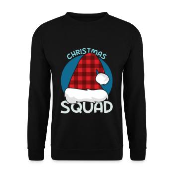 December Christmas Squad Santa Love Christmas - Unisex Sweatshirt - black - Front - Alina (178cm) & Michal (187cm)