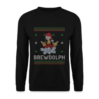 Ugly December Brew Beer Ugly Christmas - Unisex Pullover - Schwarz - Vorne - Alina (178cm) & Michal (187cm)