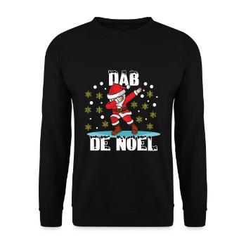 December Christmas Dab Dabbing Love Christmas - Unisex Pullover - Schwarz - Vorne - Alina (178cm) & Michal (187cm)