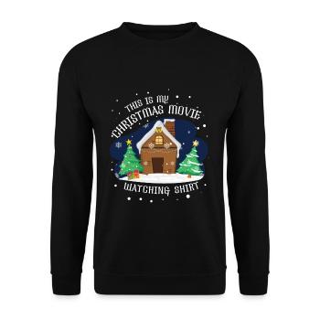 December Christmas Movie Love Christmas - Unisex Sweatshirt - black - Front - Alina (178cm) & Michal (187cm)