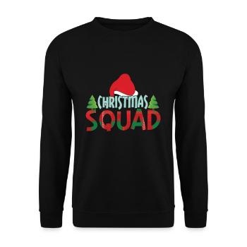 December Christmas Squad Santa Lover Christmas - Unisex Sweatshirt - black - Front - Alina (178cm) & Michal (187cm)