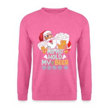December Drink Beer Lover Santa Ugly Christmas - Unisex Sweatshirt - pink - Front