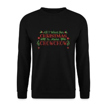 Want For Christmas Chow chow Pet Dog - Unisex Sweatshirt - black - Front - Alina (178cm) & Michal (187cm)
