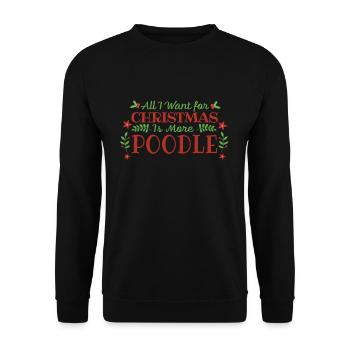 Envie de Noël Caniche Pet Dog - Sweat-shirt Unisexe - noir - Devant - Alina (178cm) & Michal (187cm)