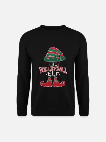 Elf Volleyball December Love Elf Christmas - Unisex Pullover - Schwarz