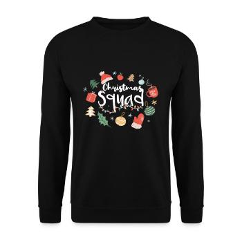 December Squad Holiday Love Christmas - Unisex Pullover - Schwarz - Vorne - Alina (178cm) & Michal (187cm)