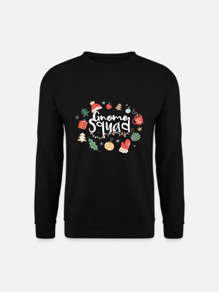 December Gnome Squad Holiday Love Christmas - Unisex Pullover - Schwarz