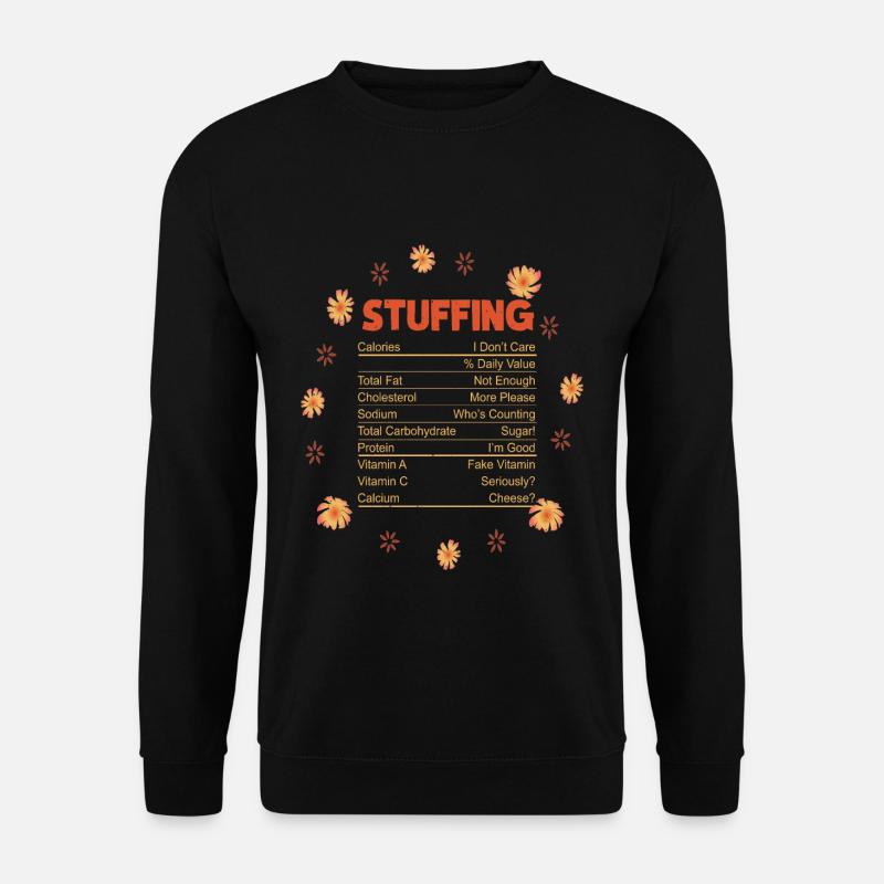 Nutrient Content Flowers Stuffing Thanksgiving - Unisex Sweatshirt - black