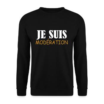 I Am Moderation Drink In Moderation Humor Beer - Unisex Pullover - Schwarz - Vorne - Alina (178cm) & Michal (187cm)