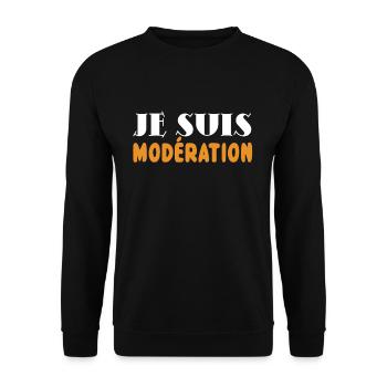 I Am Moderation Drink In Moderation Joking Beer - Unisex Pullover - Schwarz - Vorne - Alina (178cm) & Michal (187cm)