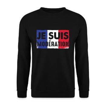 I Am Moderation Drink In Moderation France Beer - Unisex Pullover - Schwarz - Vorne - Alina (178cm) & Michal (187cm)