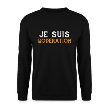 I Am Moderation Drink In Moderation Alcohol Beer - Unisex Pullover - Schwarz - Vorne - Alina (178cm) & Michal (187cm)