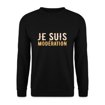 I Am Moderation Drink In Moderation Text Beer - Unisex Pullover - Schwarz - Vorne - Alina (178cm) & Michal (187cm)
