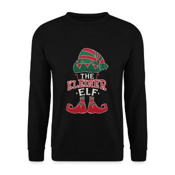 Elf Smaller December Love Elf Christmas - Unisex Sweatshirt - black - Front - Alina (178cm) & Michal (187cm)