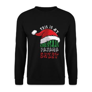 Santa Hat Funny Décembre Ce Mon Noël - Sweat-shirt Unisexe - noir - Devant - Alina (178cm) & Michal (187cm)