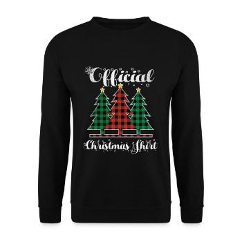 Christmas Elements December Plaid My Christmas - Unisex Pullover - Schwarz - Vorne - Alina (178cm) & Michal (187cm)